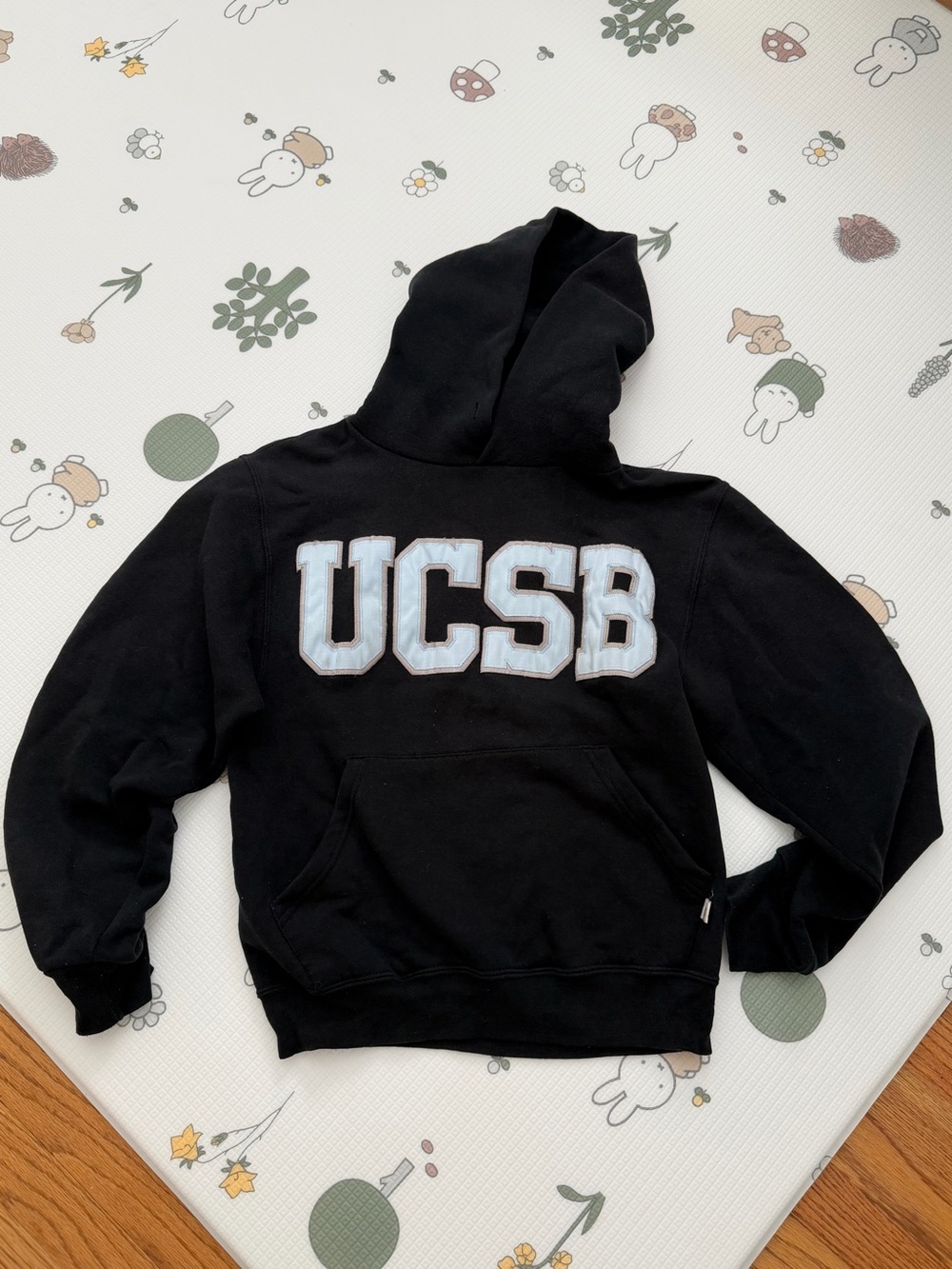 Russell Athletic UCSB Applique Pullover Hoodie XS Black & White